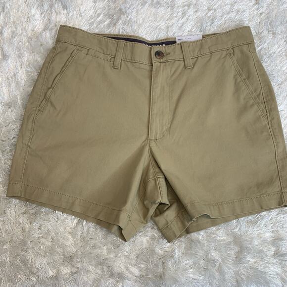 NWT Sonoma Khaki Flat Front Shorts Sz 33 - Picture 1 of 5